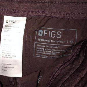 FIGS MAROON XS JOGGER PANTS